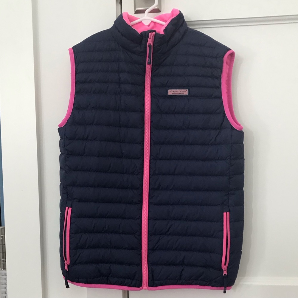 Vineyard Vines Vest for Girls or Women— Pink and Navy